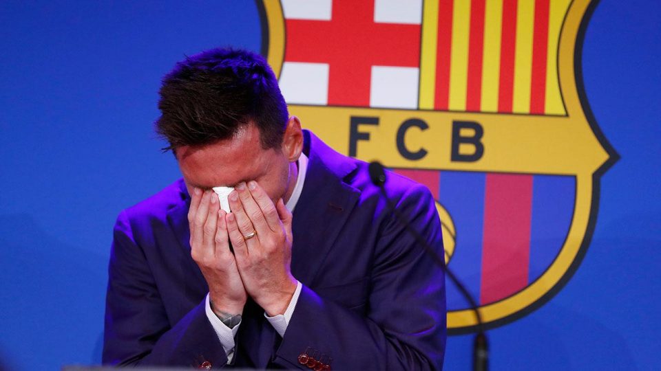 Messi Barcelona’ya gözyaşları içinde veda etti